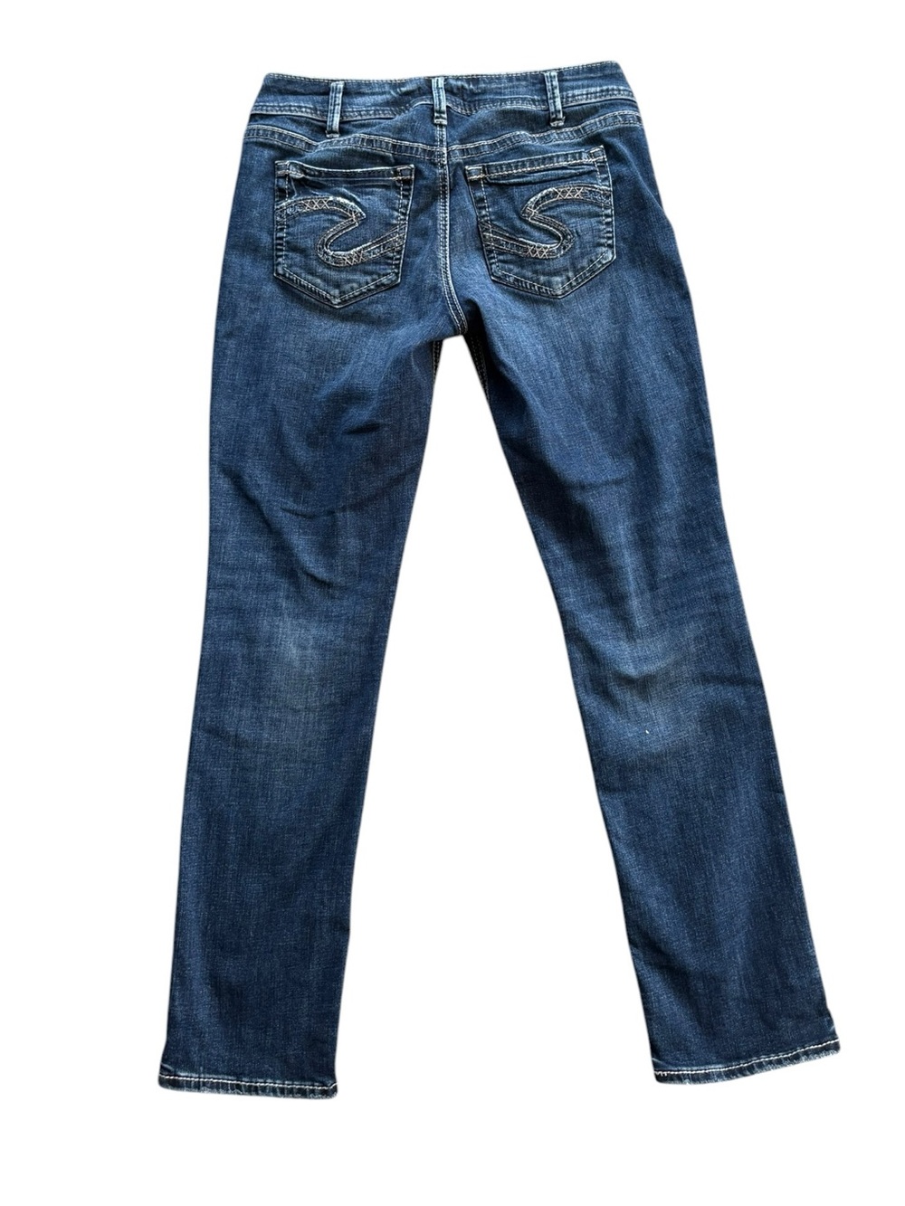 Silver Jeans Elyse Straight Leg Y2K Embroidered Jeans W30 L32
